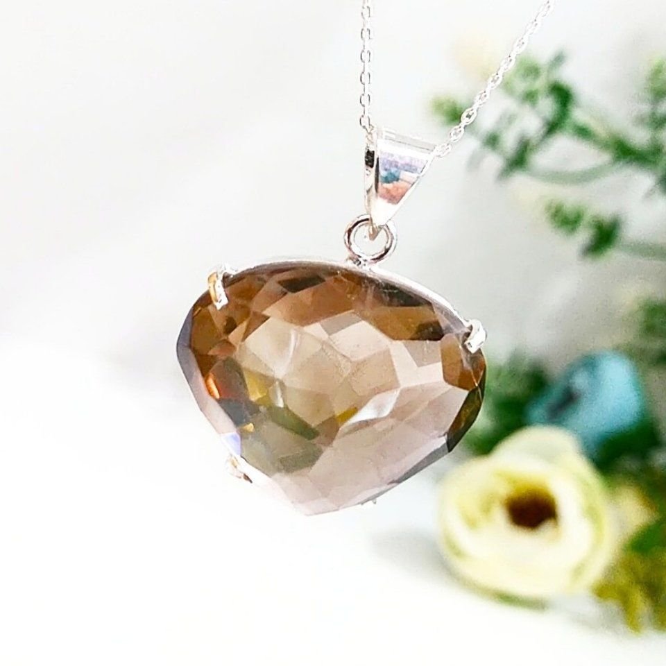 Smoky Topaz Özel Tasarım Kolye