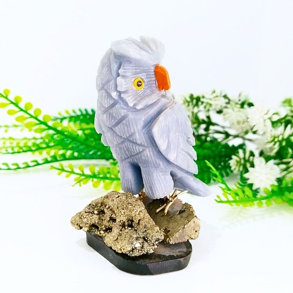 Anjelit Pirit Doğal Taş Carving Biblo 00772