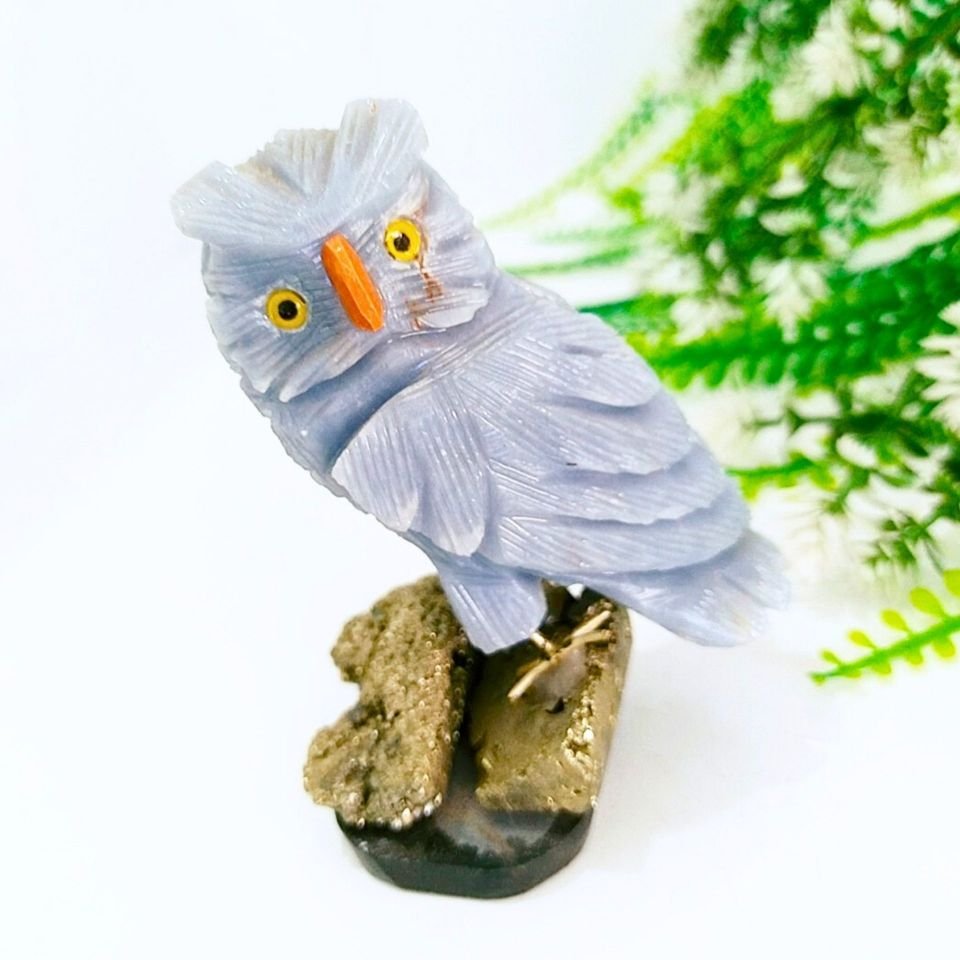 Anjelit Pirit Doğal Taş Carving Biblo 00772