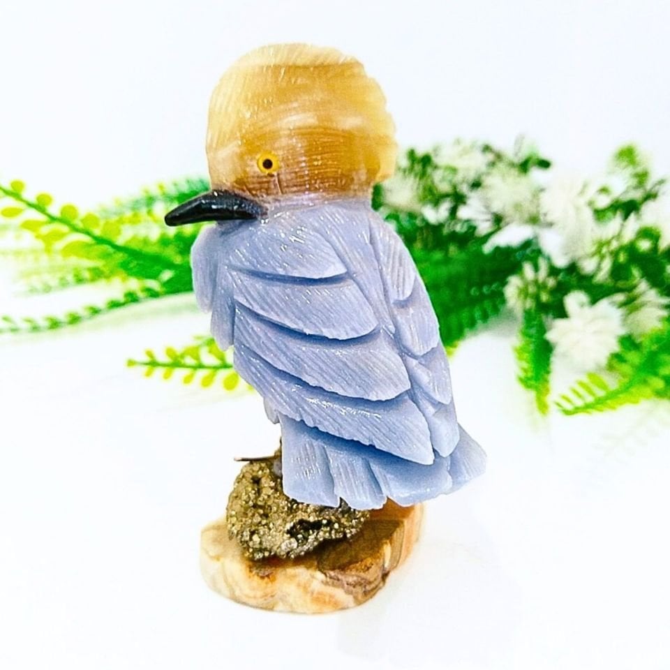 Anjelit Pirit Doğal Taş Carving Biblo 00776