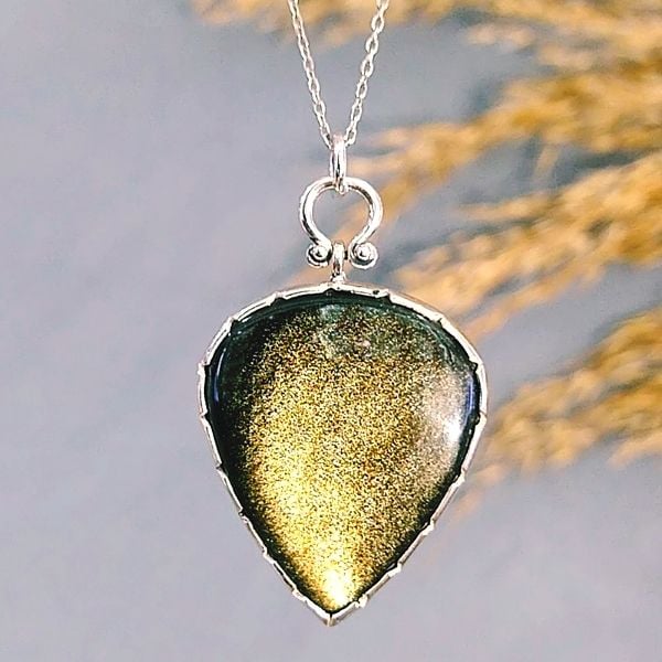 Star Obsidian Special Design Natural Stone Necklace
