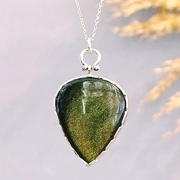 Star Obsidian Special Design Natural Stone Necklace