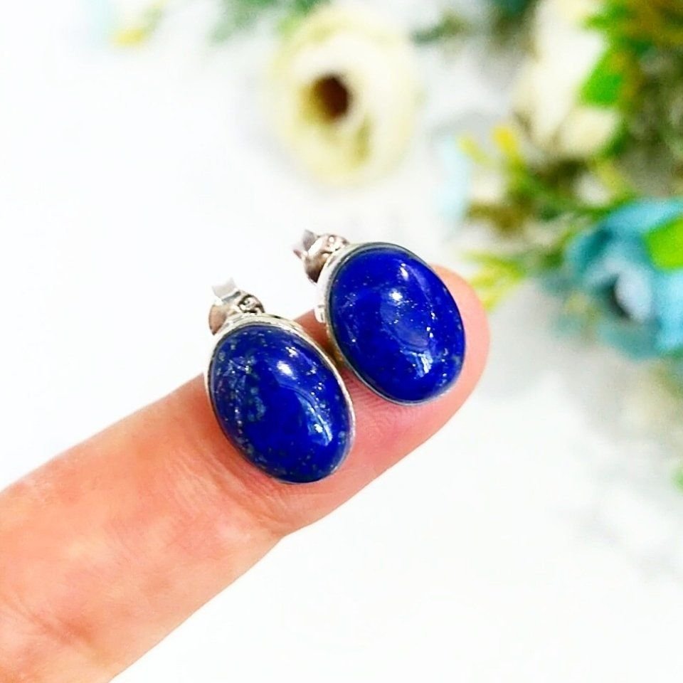 Lapis Lazuli Doğal Taş Küpe