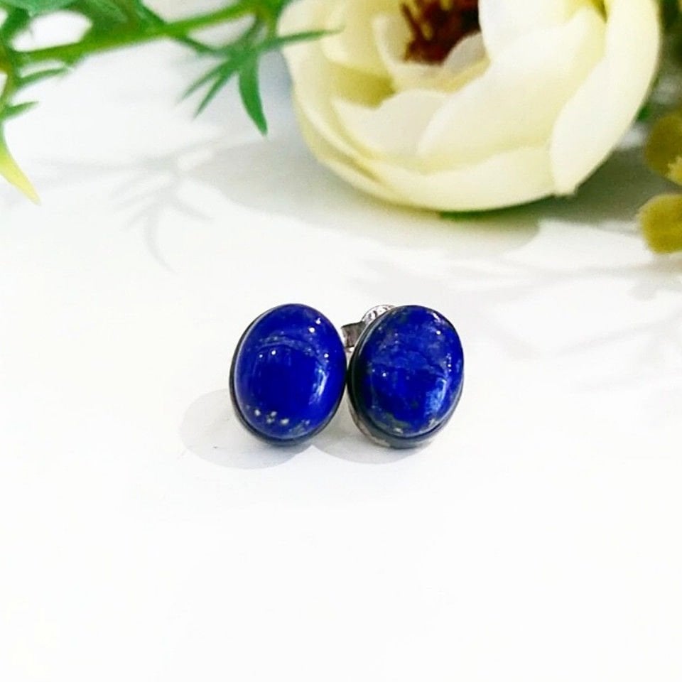 Lapis Lazuli Doğal Taş Küpe