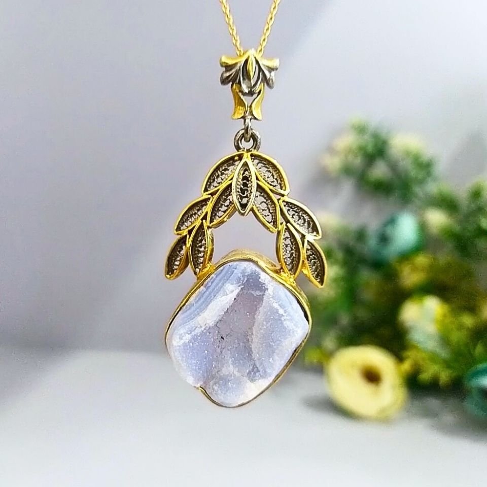 Druzy Chalcedony Special Design Necklace