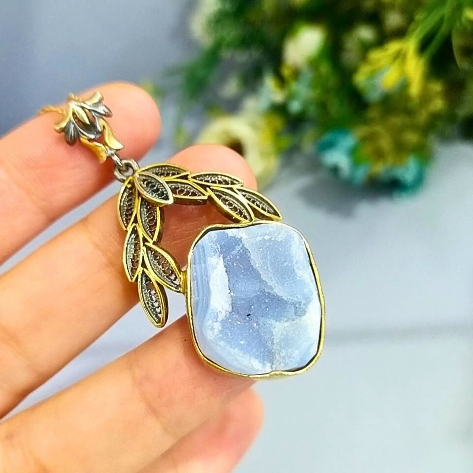Druzy Chalcedony Special Design Necklace