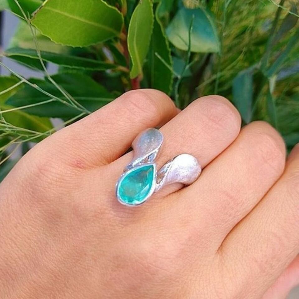 Paraiba Turmalin Özel Tasarım Yüzük
