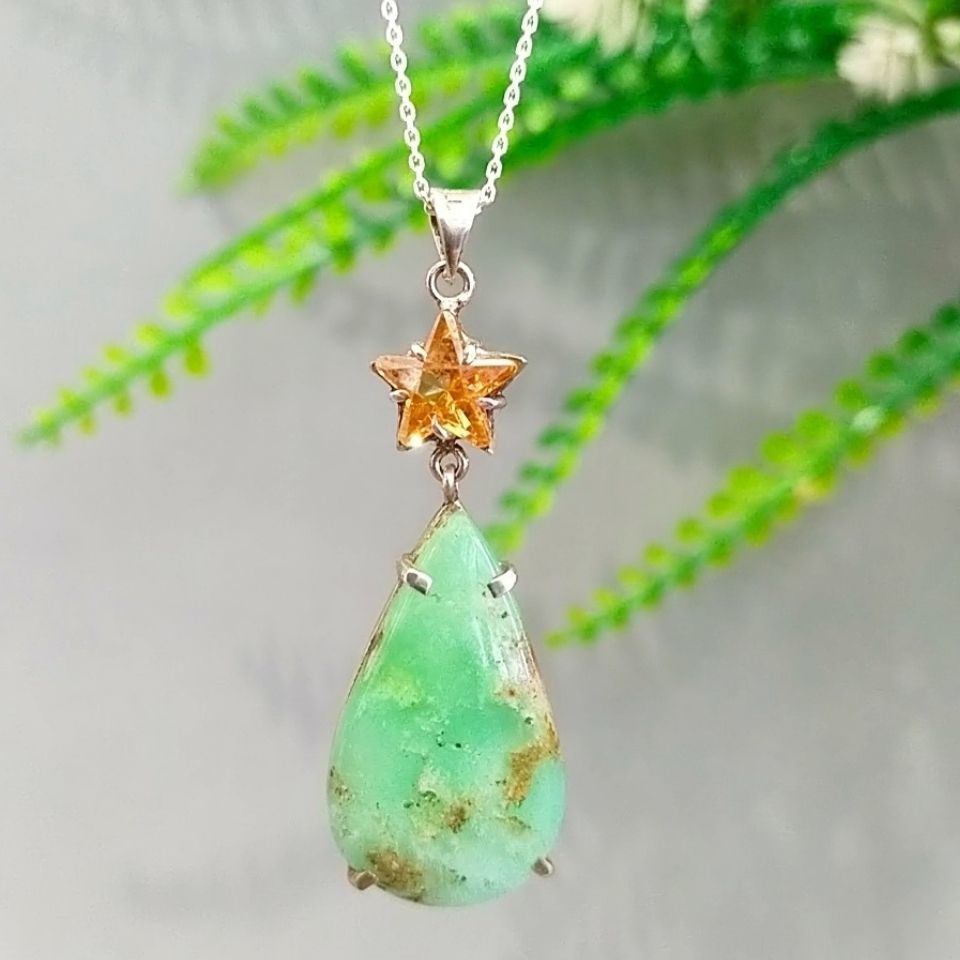 Chrysoprase Stone Special Design Necklace