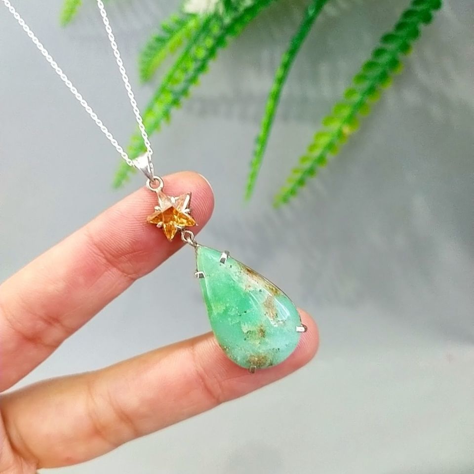 Chrysoprase Stone Special Design Necklace