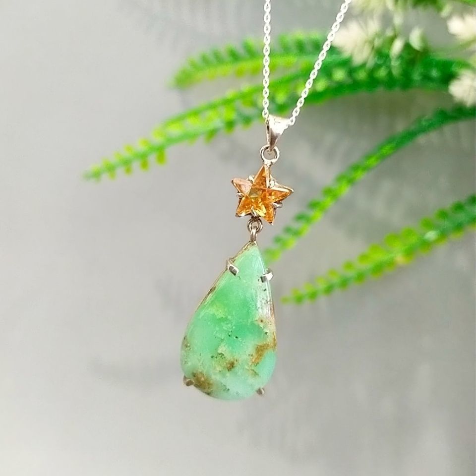 Chrysoprase Stone Special Design Necklace