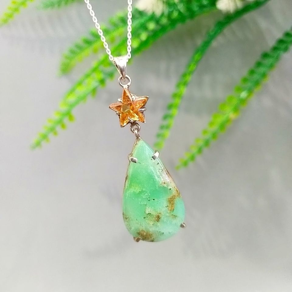 Chrysoprase Stone Special Design Necklace