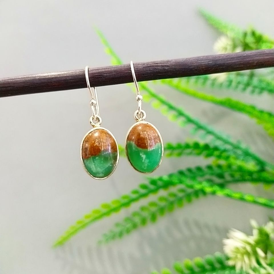 Chrysoprase Stone Special Design Earrings
