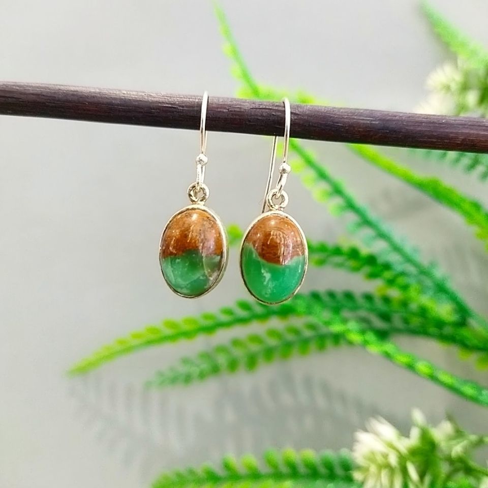 Chrysoprase Stone Special Design Earrings