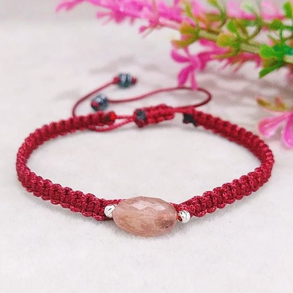 Pembe Safir Doğaltaş Bileklik