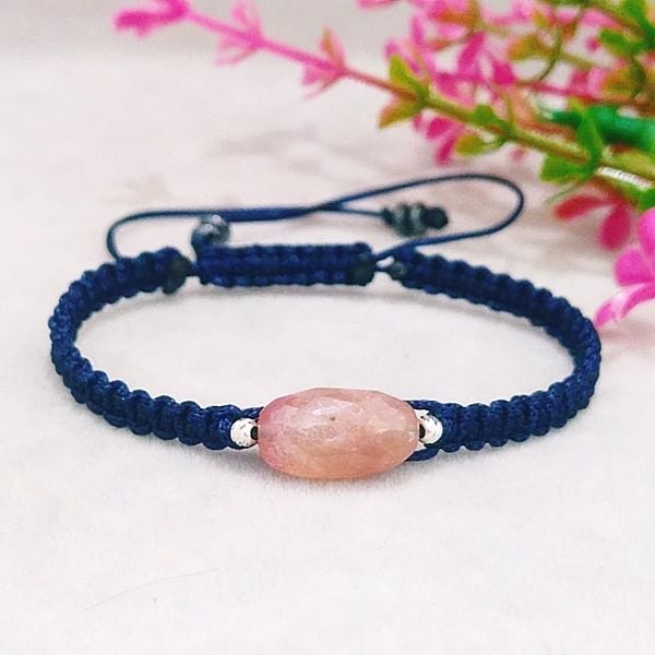 Pembe Safir Doğaltaş Bileklik
