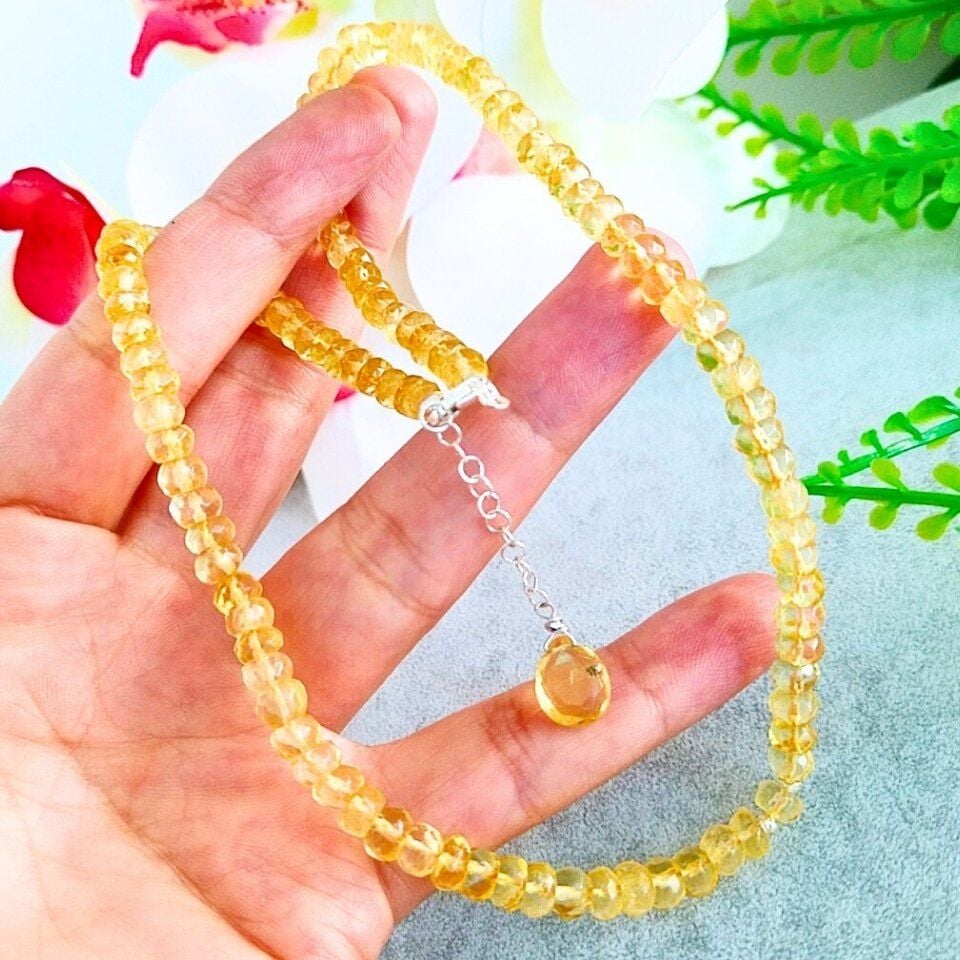 Sitrin Taşı Doğal Taş Kolye - DKLY297