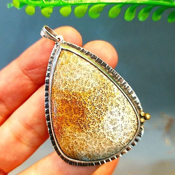 Coral Fossil Special Design Natural Stone Necklace