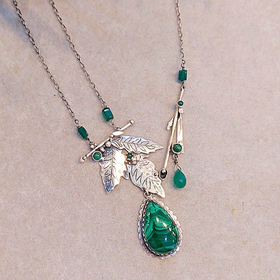 Malachite Stone Special Design Necklace - TS206