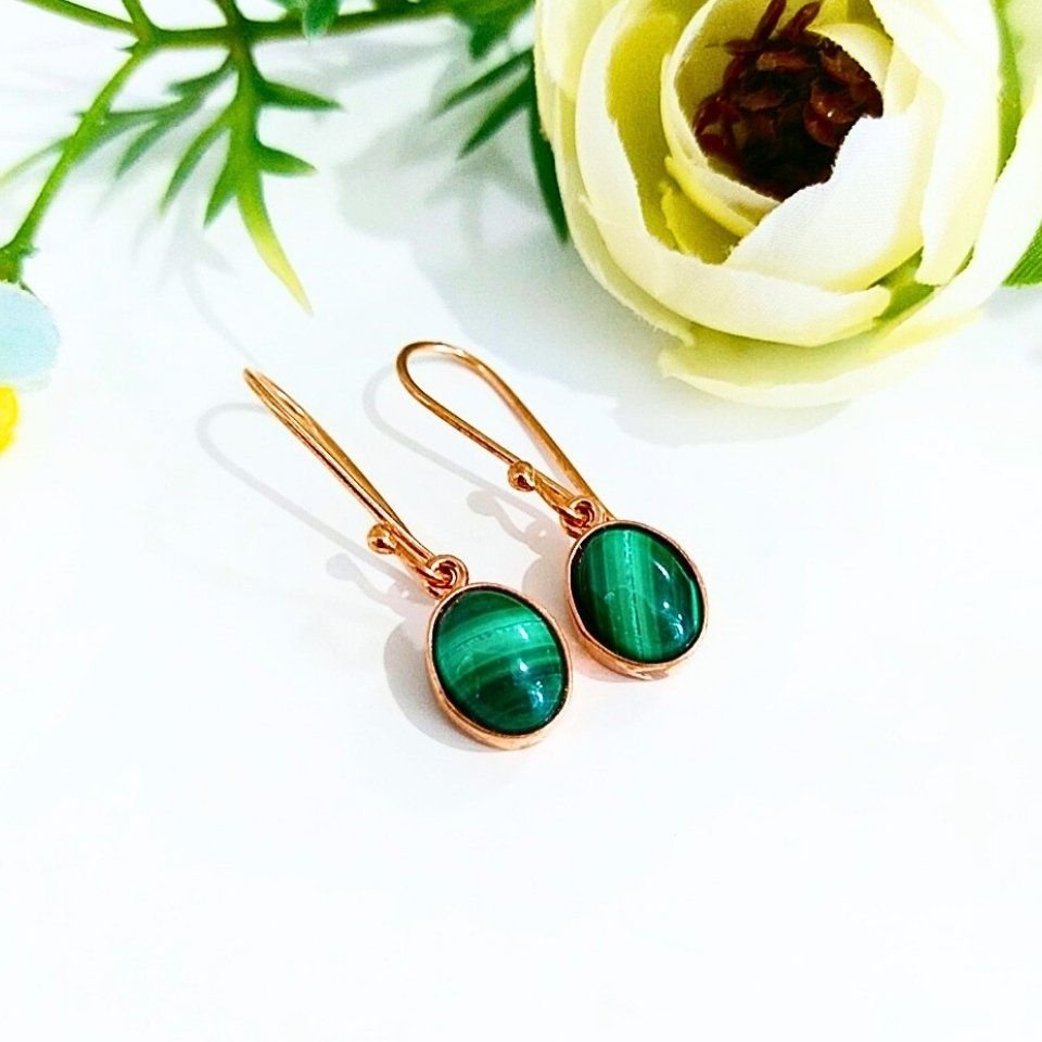 Malachite Stone Special Design Earrings - KP808