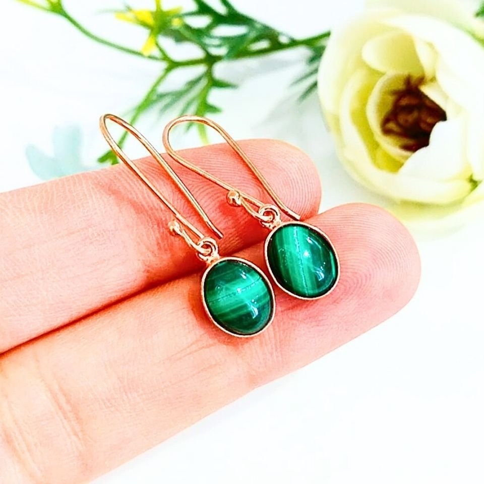 Malachite Stone Special Design Earrings - KP808