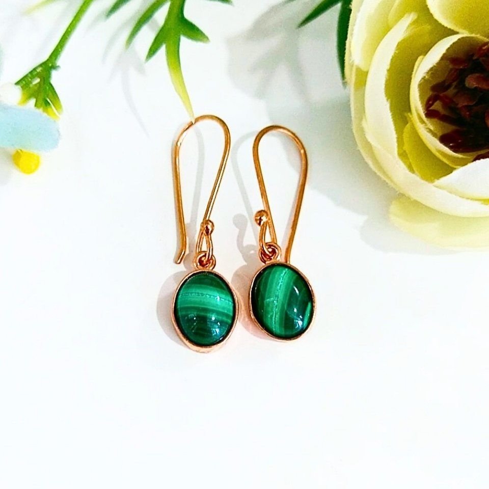 Malachite Stone Special Design Earrings - KP808