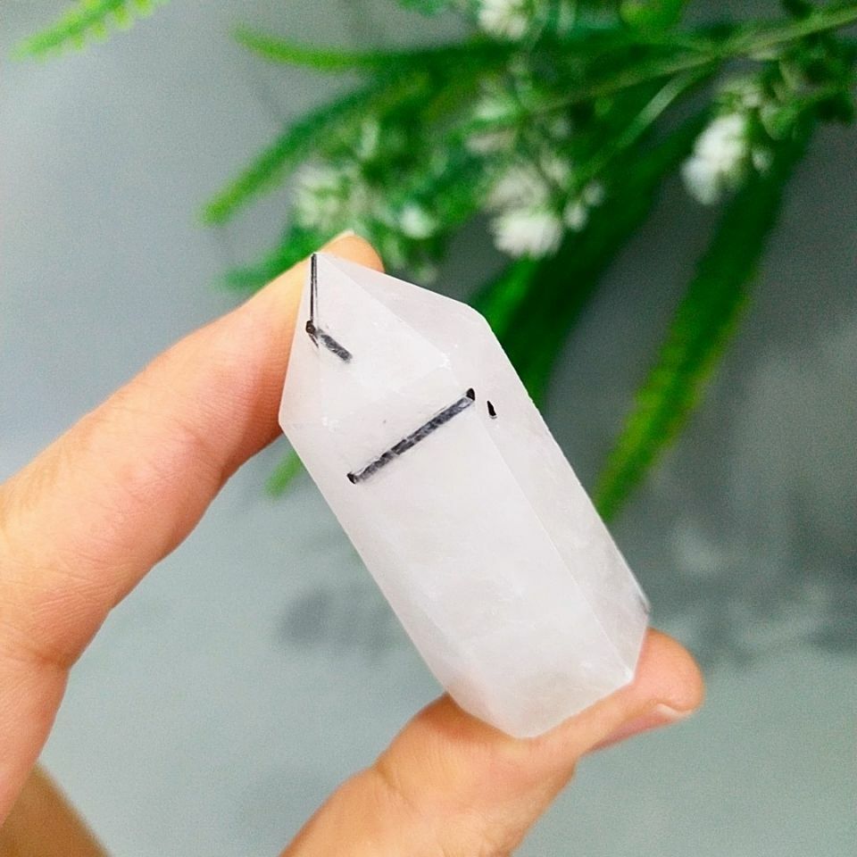 Tourmaline Transitional Quartz Stone Tower