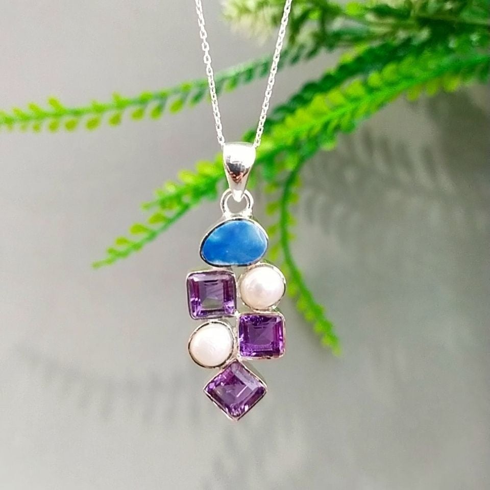 Opal Taşı Özel Tasarım Kolye
