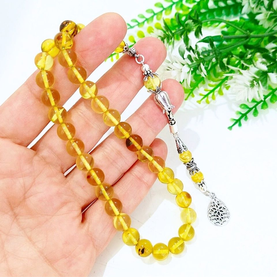 Drop Amber Prayer Beads 00418