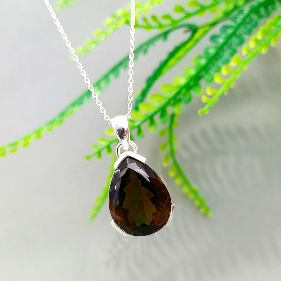 Smoky Topaz Özel Tasarım Kolye