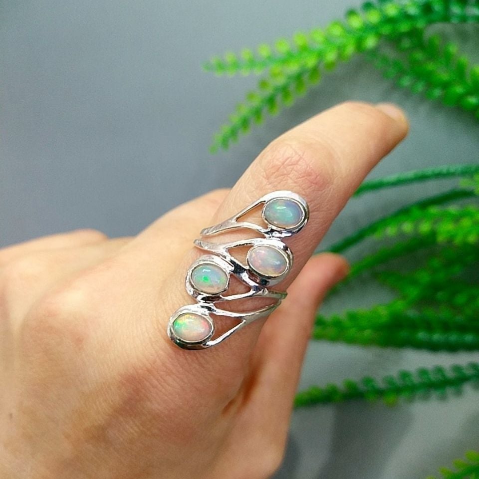 Opal Taşı Özel Tasarım Yüzük