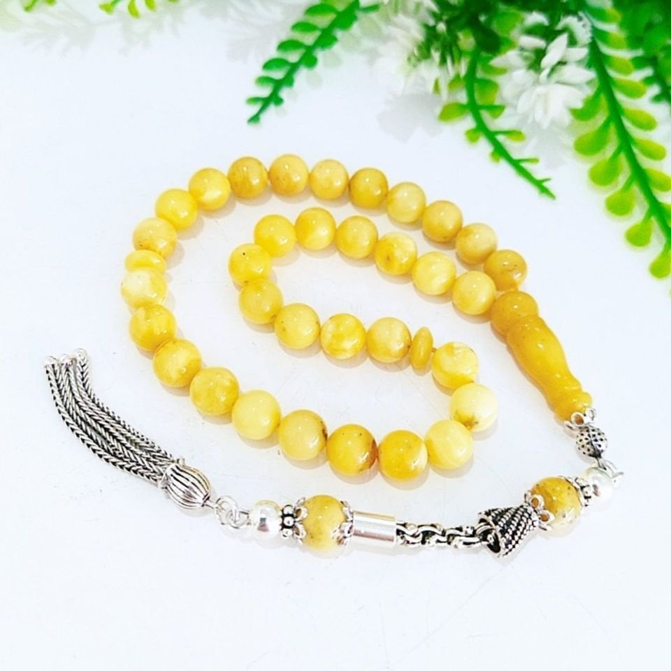 Drop Amber Prayer Beads 00425