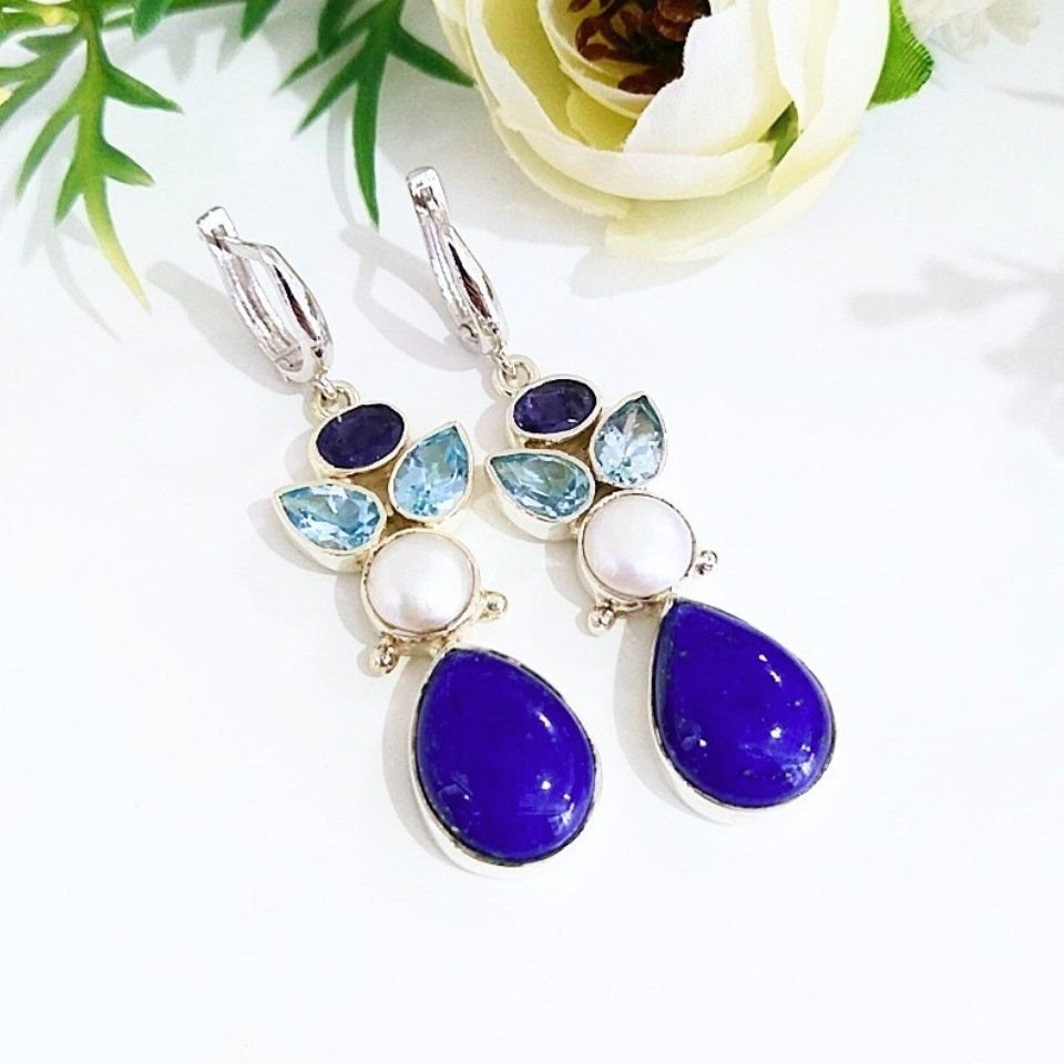 Lapis Lazuli Taşı Küpe - KP818