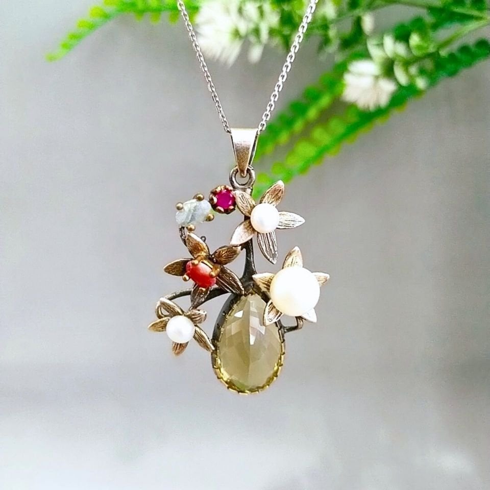 Smoky Topaz Özel Tasarım Kolye