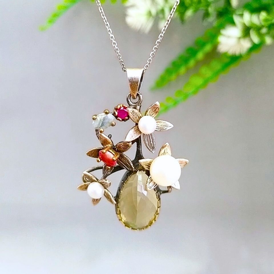 Smoky Topaz Özel Tasarım Kolye