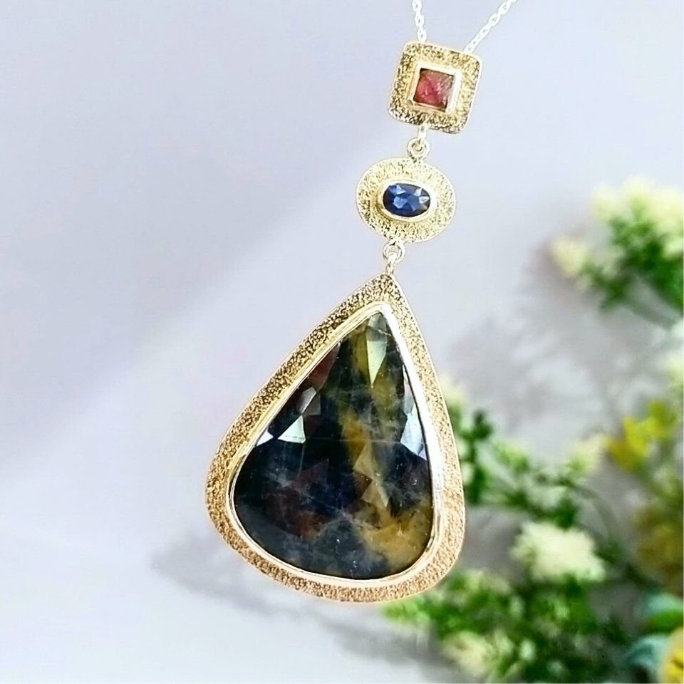 Safir Taşı Doğal Taş Kolye - TSR1222