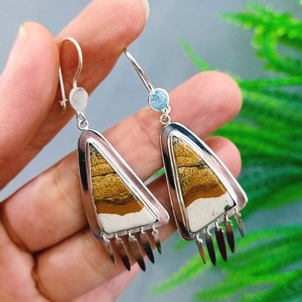 Picture Jasper Özel Tasarım Doğaltaş Küpe