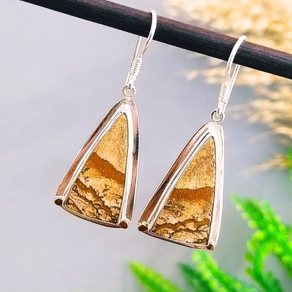 Picture Jasper Özel Tasarım Doğaltaş Küpe