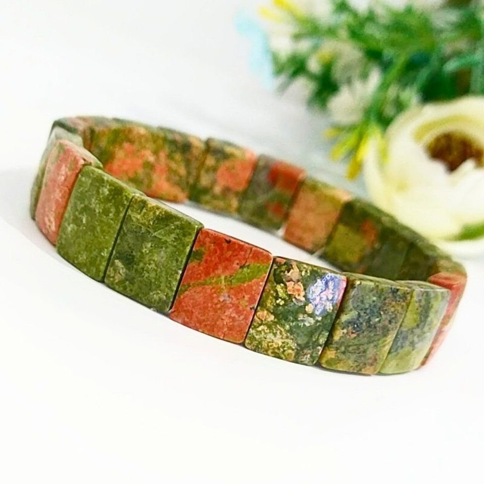 Unakit-Stein-Naturstein-Armband - BLK829