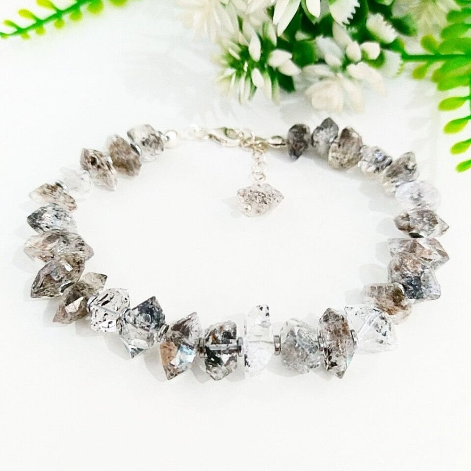 Herkimer Diamond Natural Stone Bracelet - BLK950
