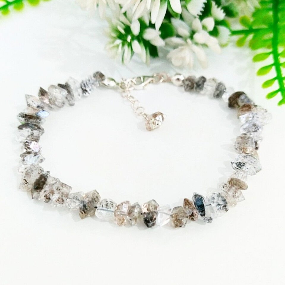 Herkimer Diamant Naturstein Armband - BLK951