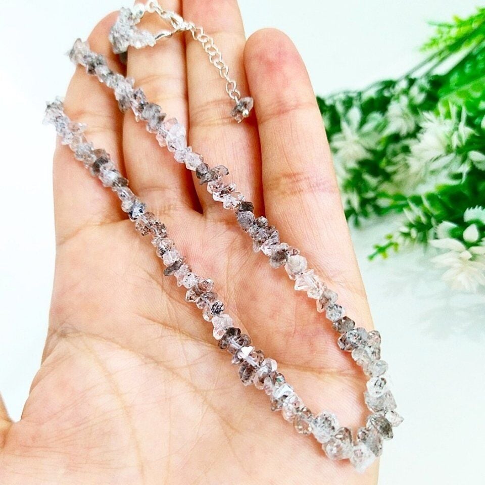 Herkimer Diamant Naturstein Halskette – DKLY302