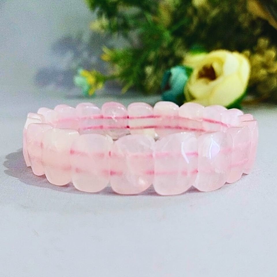 Pembe Kuvars Doğal Taş Bileklik - BLK842