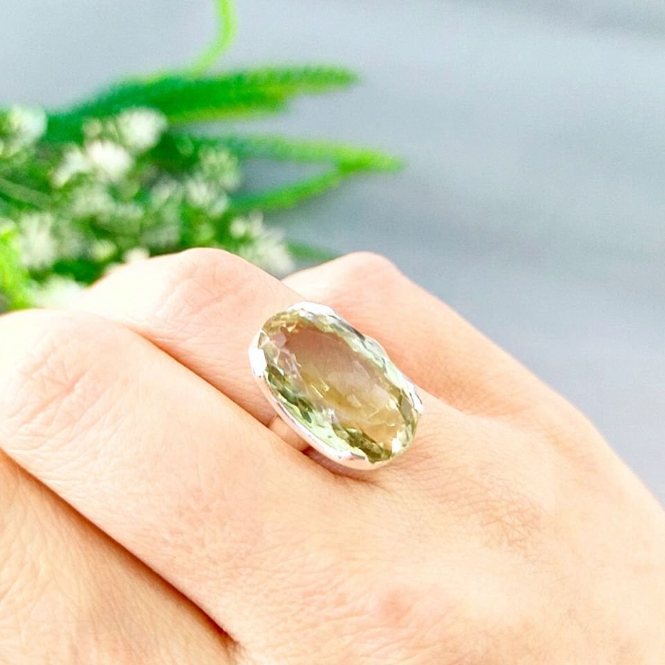 Yeşil Topaz Özel Tasarım Yüzük