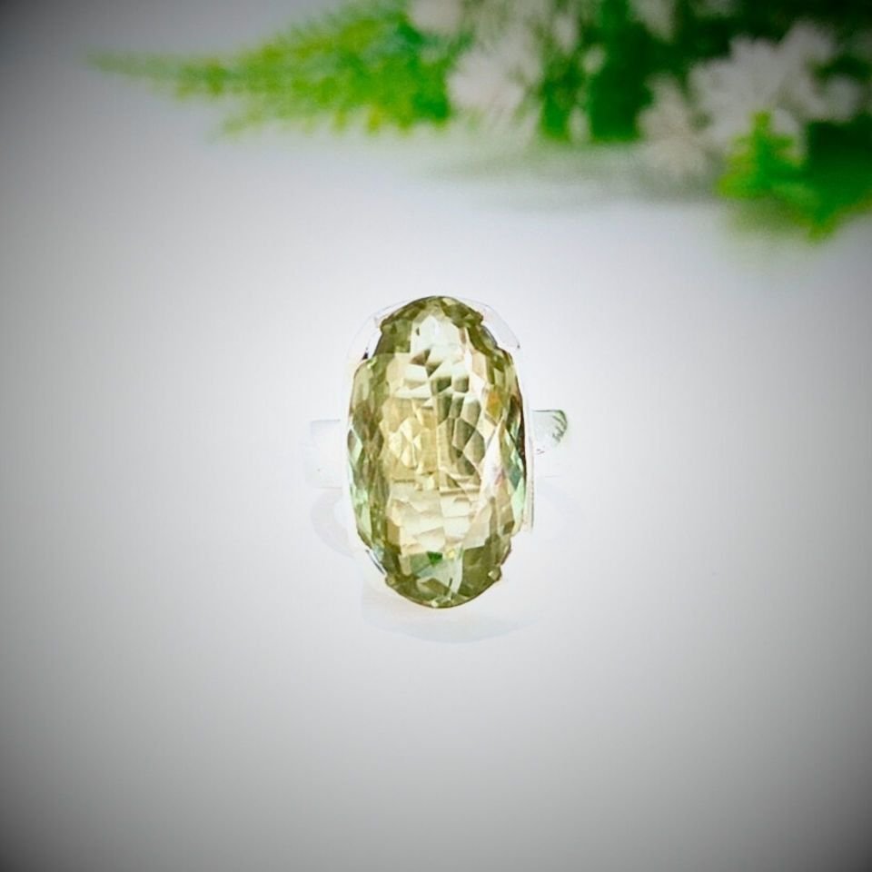Yeşil Topaz Özel Tasarım Yüzük