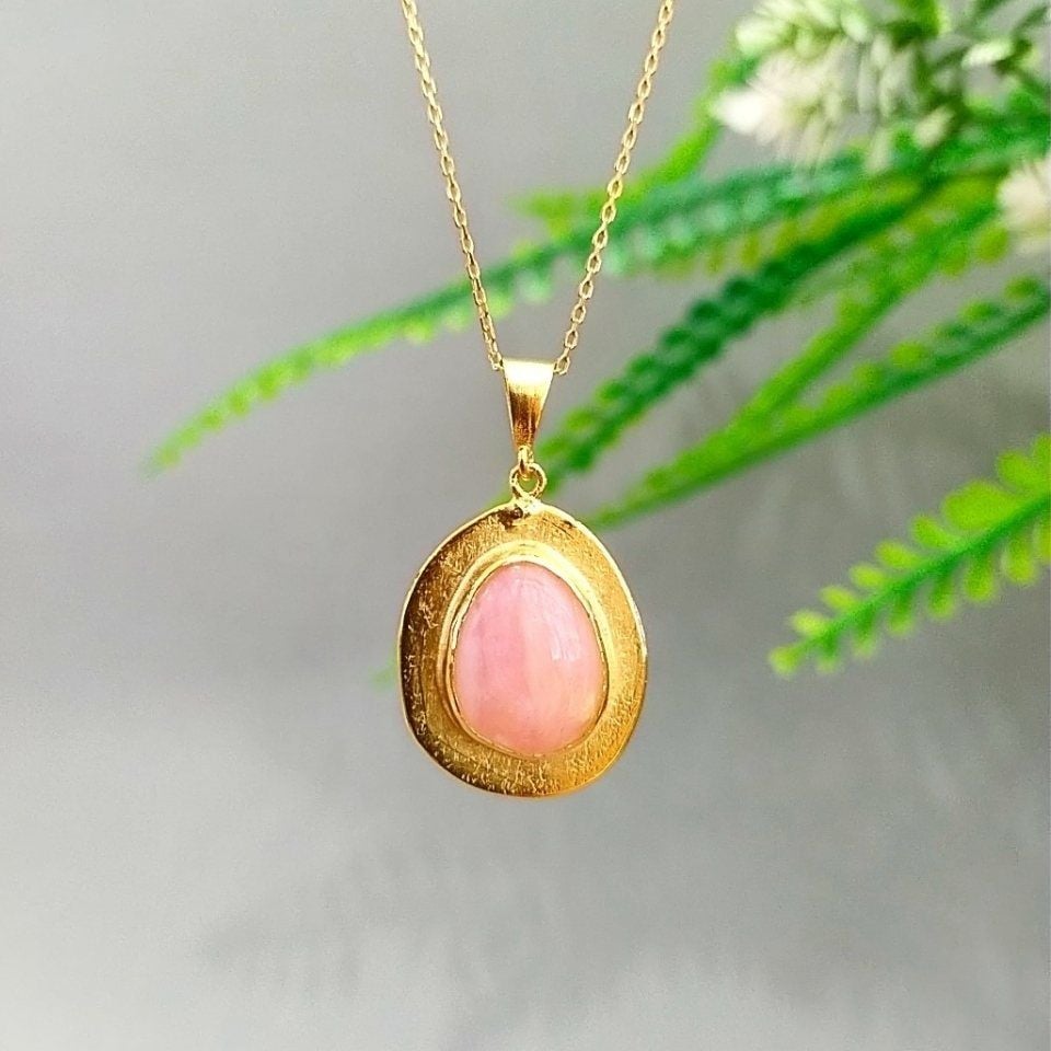 Özel Tasarım Pembe Opal Kolye