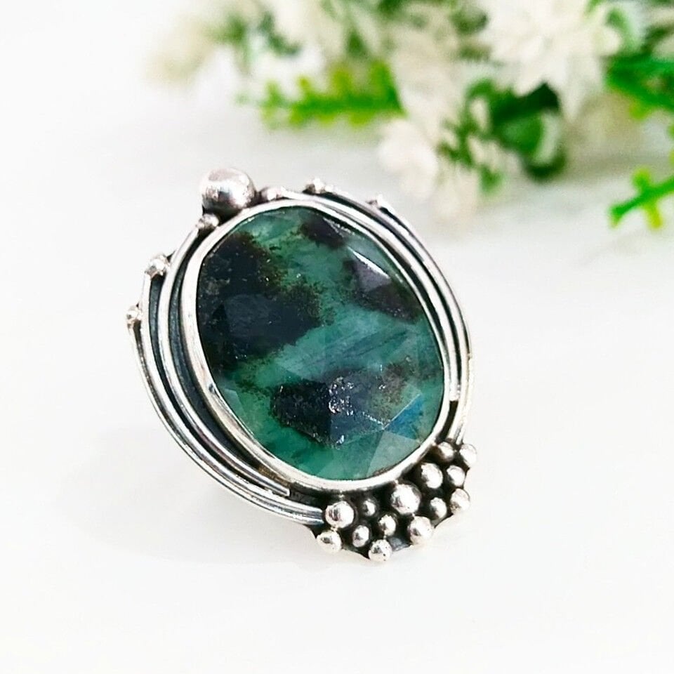 Natural Emerald Custom Design Ring – OTS1113