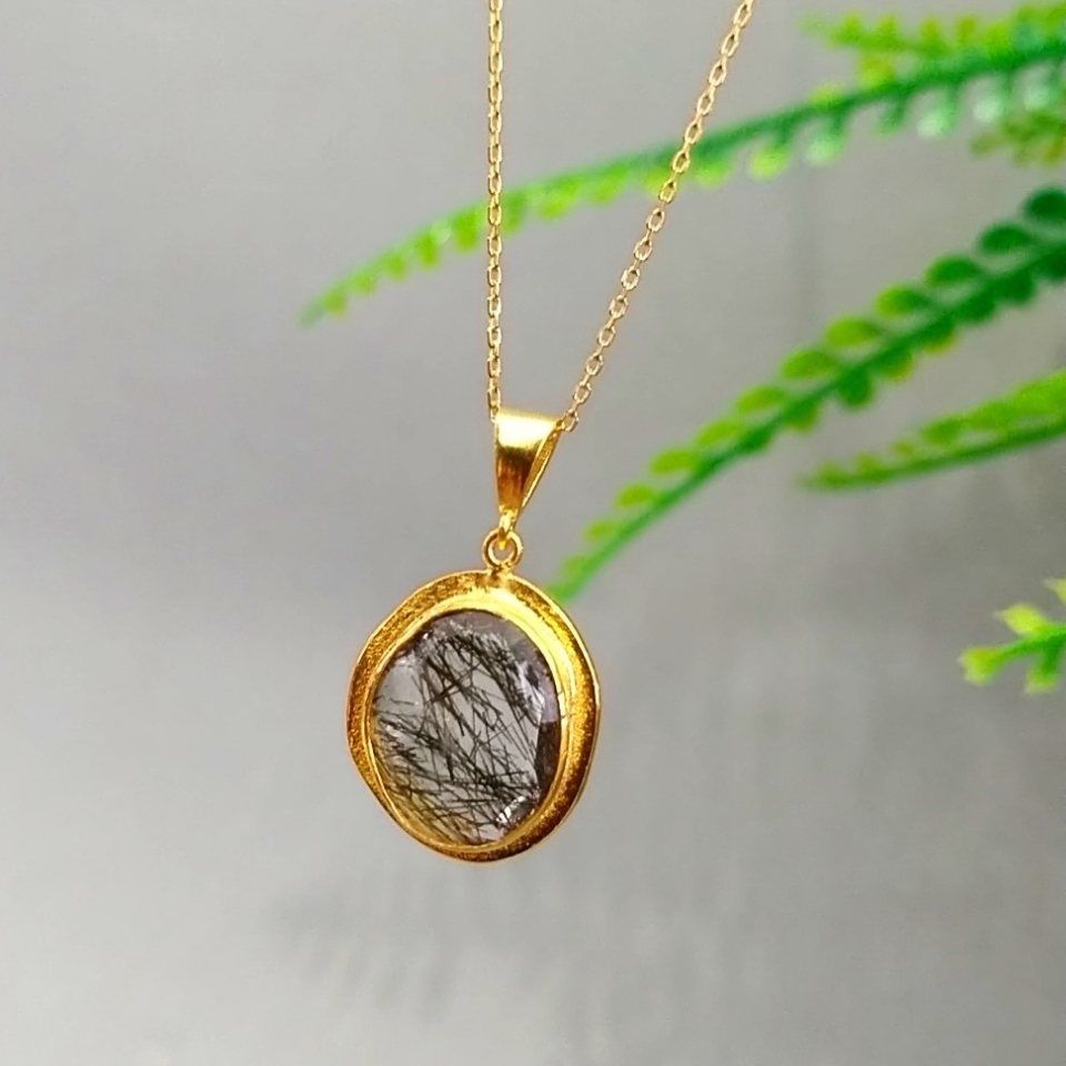 Special Design Tourmaline Transitional Quartz Necklace