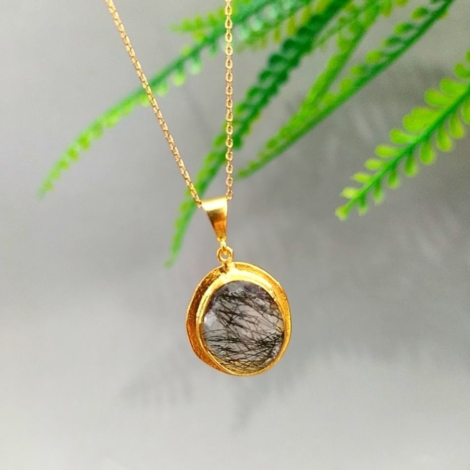 Special Design Tourmaline Transitional Quartz Necklace