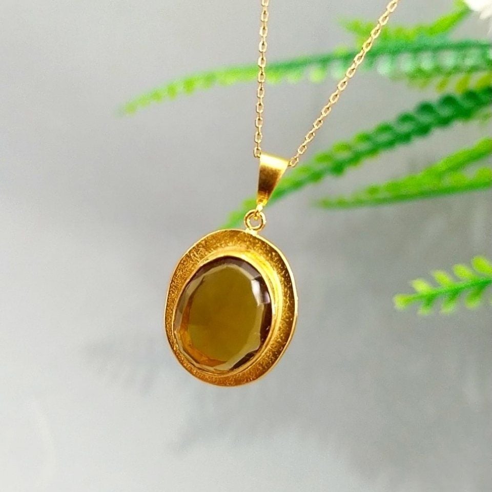 Özel Tasarım Smoky Topaz Kolye