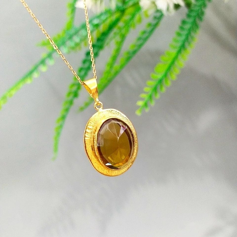 Özel Tasarım Smoky Topaz Kolye